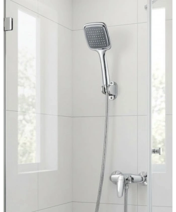 Siyah El Duşu Seti Spiral Duş Hortumu ve Duvar Askılı Çok Fonksiyonlu Duş Başlığı