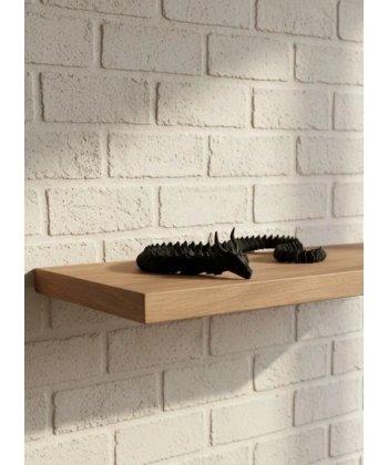 Siyah Hareketli Ejderha Figürü Esnek Gövdeli Dekoratif Tasarım 60 cm