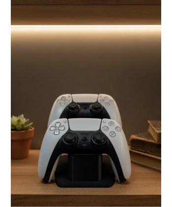 Siyah İkili Gamepad Tutucu 7x18 cm Oyun Aksesuarı