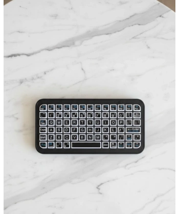 Siyah Kablosuz Mini RGB Işıklı Klavye Bluetooth 5.2 İnce Tasarım