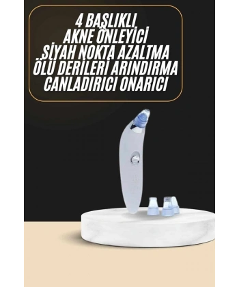 Siyah Nokta Temizleme Cihazı 4 Başlıklı Vakumlu Pilli Ölü Deri Arındırma