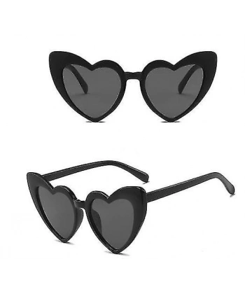 Siyah Renk Kalp Şekilli Parti Gözlüğü 15x5 cm