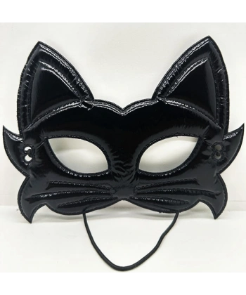 Siyah Renk Kumaş Malzemeden İmal Eva Kedi Maskesi 19x15 cm