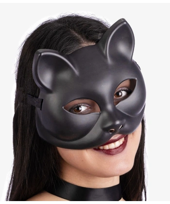 Siyah Renk Lüks Kedi Maskesi 12x13 cm
