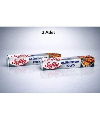 Softy Alüminyum Folyo 3,5 Metre Mutfak Folyosu Isıya Dayanıklı Gıda Saklama ve Fırın Folyosu 2 Adet