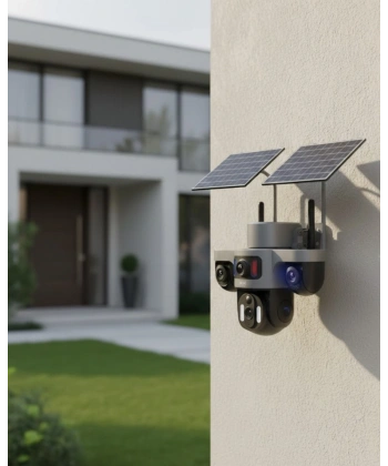 Solar Enerjili 4G IP Kamera Kablosuz Dış Mekan Güvenlik ve Uzaktan İzleme
