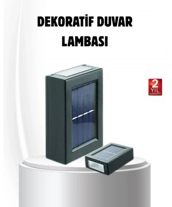 Solar Güçlü 6 LED Dış Mekan Lambası – Otomatik Aç/Kapa Işık Sensörlü Aydınlatma