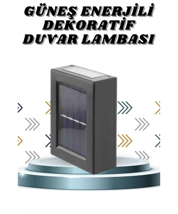 Solar Lamba Dekoratif Aplik Su Geçirmez Led Işıklı Duvar Lambası