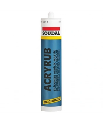 Soudal Acryrub Silikonize Mastik 310 ml Siyah