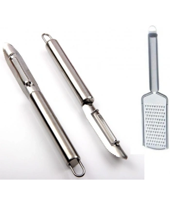 Soyacak ve Rende 2li Set Paslanmaz Çelik İnox