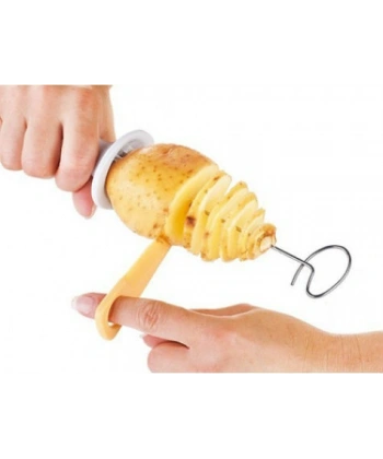 Spiral Patates Dilimleyici Aparat Çubukta Patates Cips Yapma
