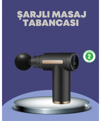 Sporcu Kas Masaj Tabancası 6 Kademe Güçlü Titreşim 4 Başlık Şarjlı Masaj Aleti