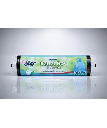 Star Plus Standart Battal Boy Çöp Torbası 75x90 cm 10 Adet Dayanıklı Büyük Boy Çöp Poşeti