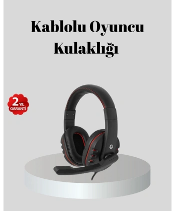 Stereo Ses Destekli Mikrofonlu  Kulaklık – Yumuşak Pedli