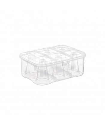 Su Bardağı Taşıma Kutusu Şeffaf - 6 Bardak Kapasiteli Piknik Kutusu