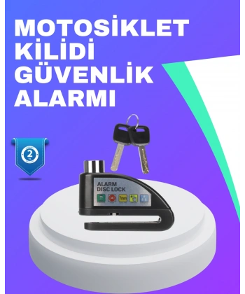 Su Geçirmez Alarm Disk Kilidi Motosiklet Scooter Bisiklet Güvenlik