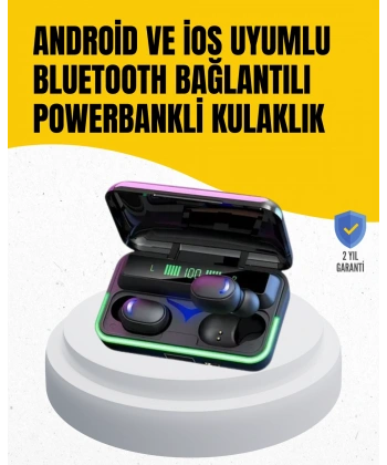 Su Geçirmez E10 Bluetooth Kulaklık Powerbank ve Gürültü Engelleme
