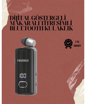 Su Geçirmez Fineblue F580 Kulaklık – Dijital Ekranlı, Klipsli