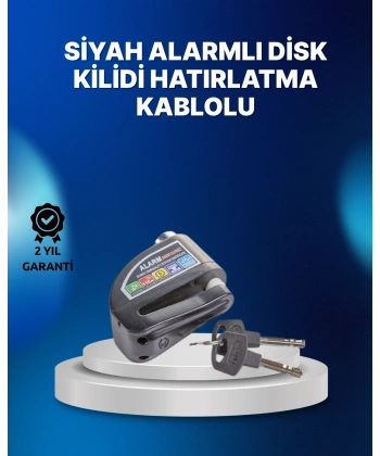 Suya Dayanıklı 110dB Alarmlı Çelik Disk Kilidi