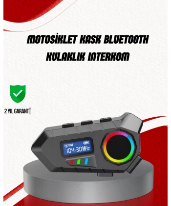 Suya Dayanıklı Bluetooth  İnterkom 5.4 Hoparlör 500mAh Batarya ve FM Radyo Özellikli