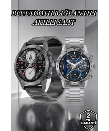 Suya Dayanıklı Dokunmatik Akıllı Saat Bluetooth 5.0, Sesli Asistan ve Sağlık Takibi