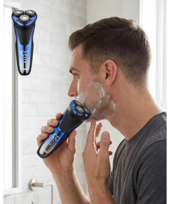 Suya Dayanıklı Elektrikli Tıraş Makinesi Şarjlı Döner Başlıklı