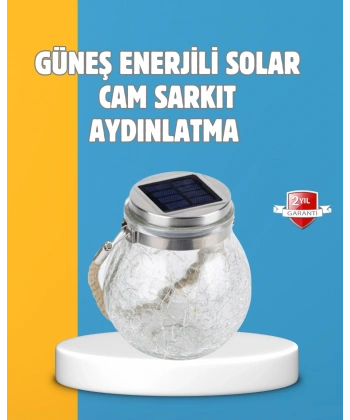 Suya Dayanıklı Güneş Enerjili Cam Şişe Sarkıt Lamba