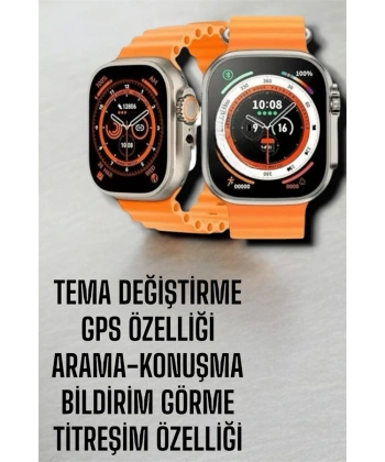 Suya ve Toza Dayanıklı 45 MM Akıllı Saat Bildirim ve Cevapsız Çağrı Görüntüleme