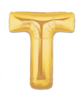 T Harf Folyo Balon Altın Renk  40 inç