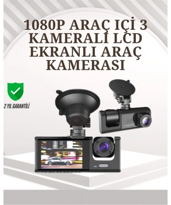 TA-01 1080P Ön 720P Arka ve İç Kamera Sistemli DVR
