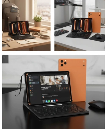 Tablet PC Klavyeli Set Geniş Ekran Yüksek Depolama ve Android Sistem