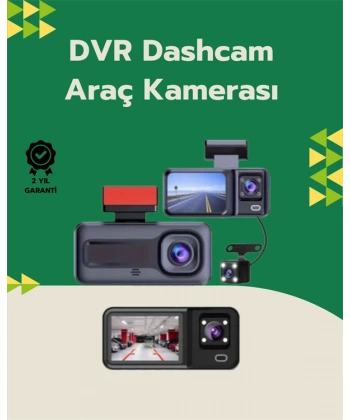 Tam Kapsamlı Araç Güvenliği: 3 Kameralı Full HD Kayıt Sistemi ile Ön, İç ve Arka Görüş