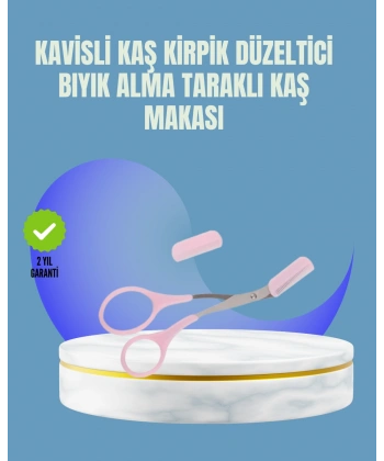Tarak ve Fırça Başlıklı Kaş Şekillendirme Makası
