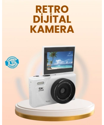 Taşınabilir 5K UHD Fotoğraf ve Video Kamera Otofokus WiFi
