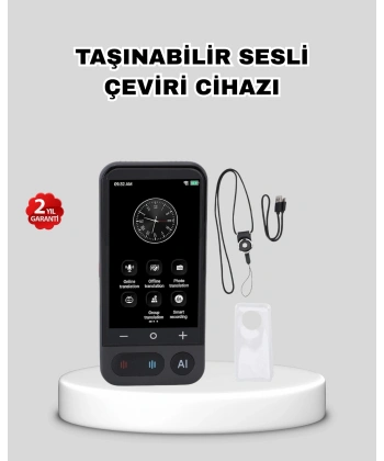 Taşınabilir Akıllı Sesli Çeviri Cihazı – 139 Dil Desteği, Dokunmatik Ekran