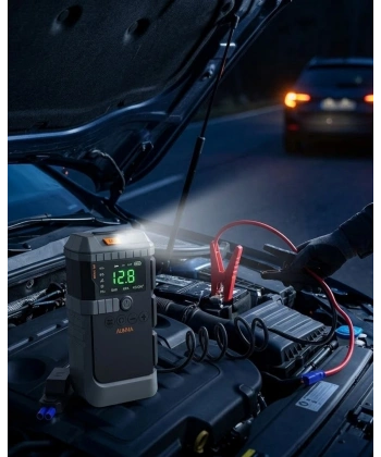 Taşınabilir Akü Takviye Cihazı Araç Çalıştırma ve Dijital Hava Kompresörü Çok Amaçlı Güç Ünitesi