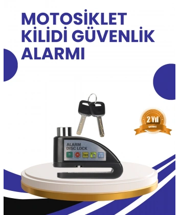 Taşınabilir Alarm Disk Kilidi Motosiklet Scooter Bisiklet Güvenlik