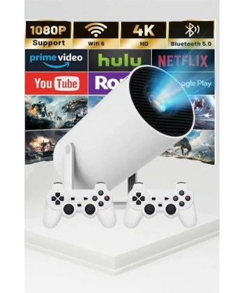 Taşınabilir Android Projeksiyon Ayaklı Çift Kollu 4K Çözünürlüklü Sinema Projeksiyonu