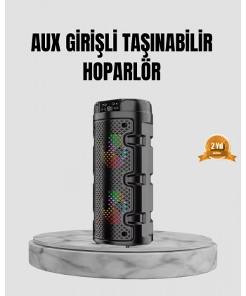 Taşınabilir Bluetooth Hoparlör Çift Sürücü Güçlü Bas HD Ses Çoklu Bağlantı