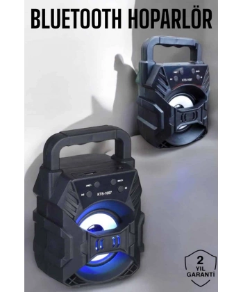 Taşınabilir Bluetooth Hoparlör Led Işıklı Uzun Pil Ömrü