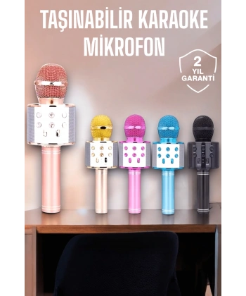 Taşınabilir Bluetooth Karaoke Mikrofon: Hafıza Kart Girişli, Etkileyici Performans