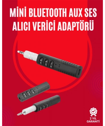 Taşınabilir Bluetooth Ses Alıcısı | 30 Dk Şarj, 4 Saat Kullanım, Geri Klipsli