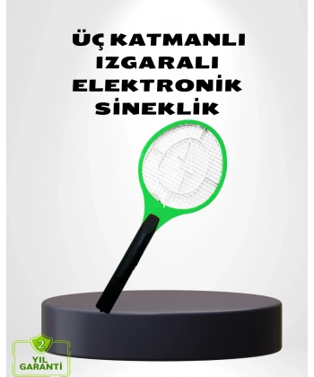 Taşınabilir Elektronik Sineklik – Üç Katmanlı Güvenli Izgara ve Kimyasız Koruma