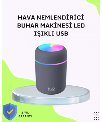 Taşınabilir Hava Nemlendirici – Renkli Işık ve USB Bağlantı