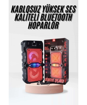 Taşınabilir Kablosuz Bluetooth Hoparlör Uzun Pil Ömrü Led Işıklı