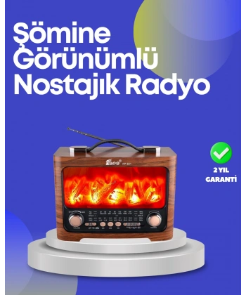 Taşınabilir Kamp Hoparlörü – Solar Şarjlı, Şömine Efektli, 7W Güçlü Ses