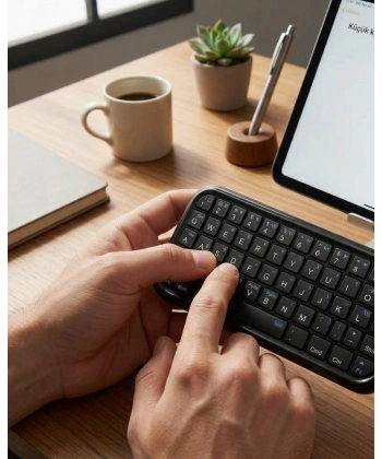 Taşınabilir Mini Bluetooth Klavye Şarjlı Kablosuz Klavye