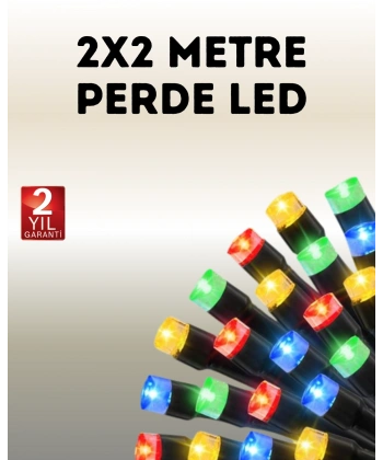 Taşınabilir Pil İle Çalışan LED Işık – 2x2 Metre Perde Modeli