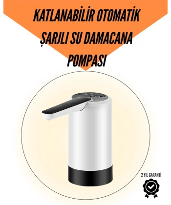 Taşınabilir Şarjlı Damacana Su Pompası Hijyenik Tasarım