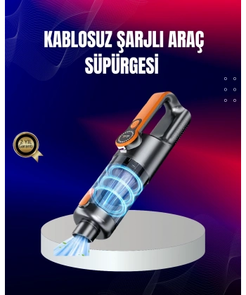 Taşınabilir Şarjlı El Süpürgesi Çok Yönlü Temizlik 5 Başlıklı Numaratör Hediyeli